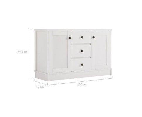 Coastal Style Sideboard Buffet Unit-white