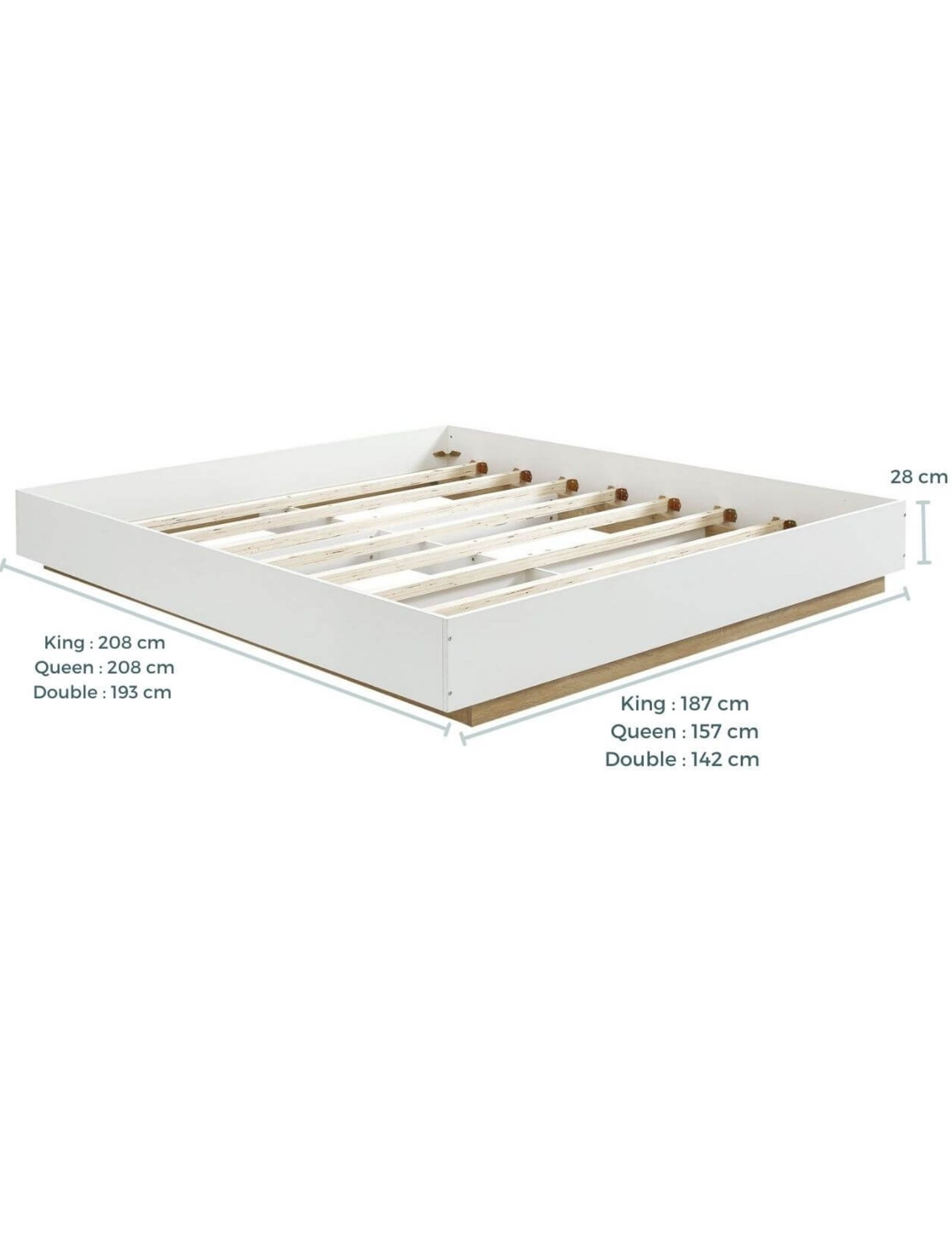 Bedroom Coastal Styling Bedframe White Oak