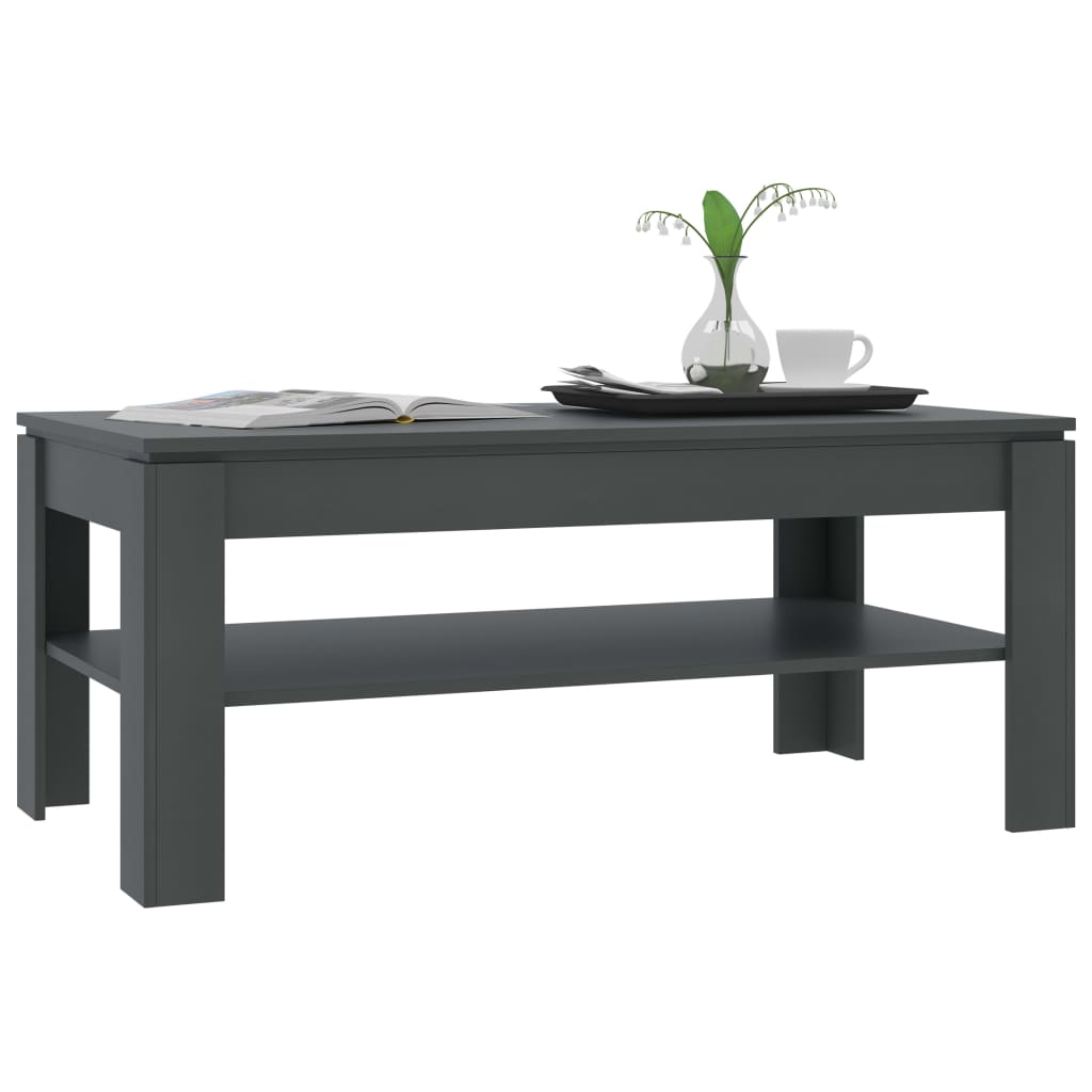 Coffee Table Grey 110x60x47 cm Chipboard