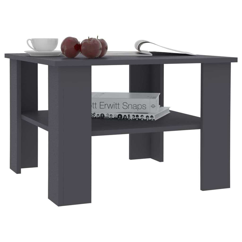 Coffee Table Grey 60x60x42 cm Chipboard