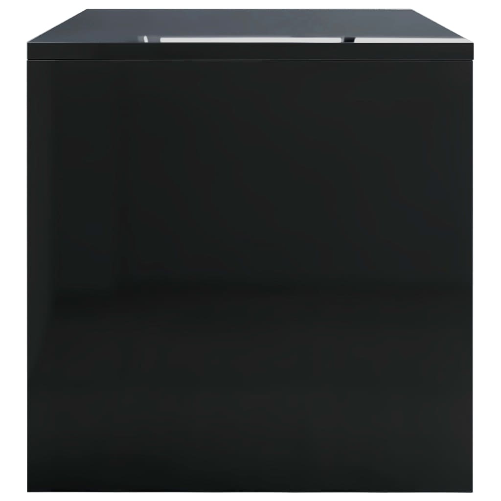 Coffee Table High Gloss Black 100x40x40 cm Chipboard