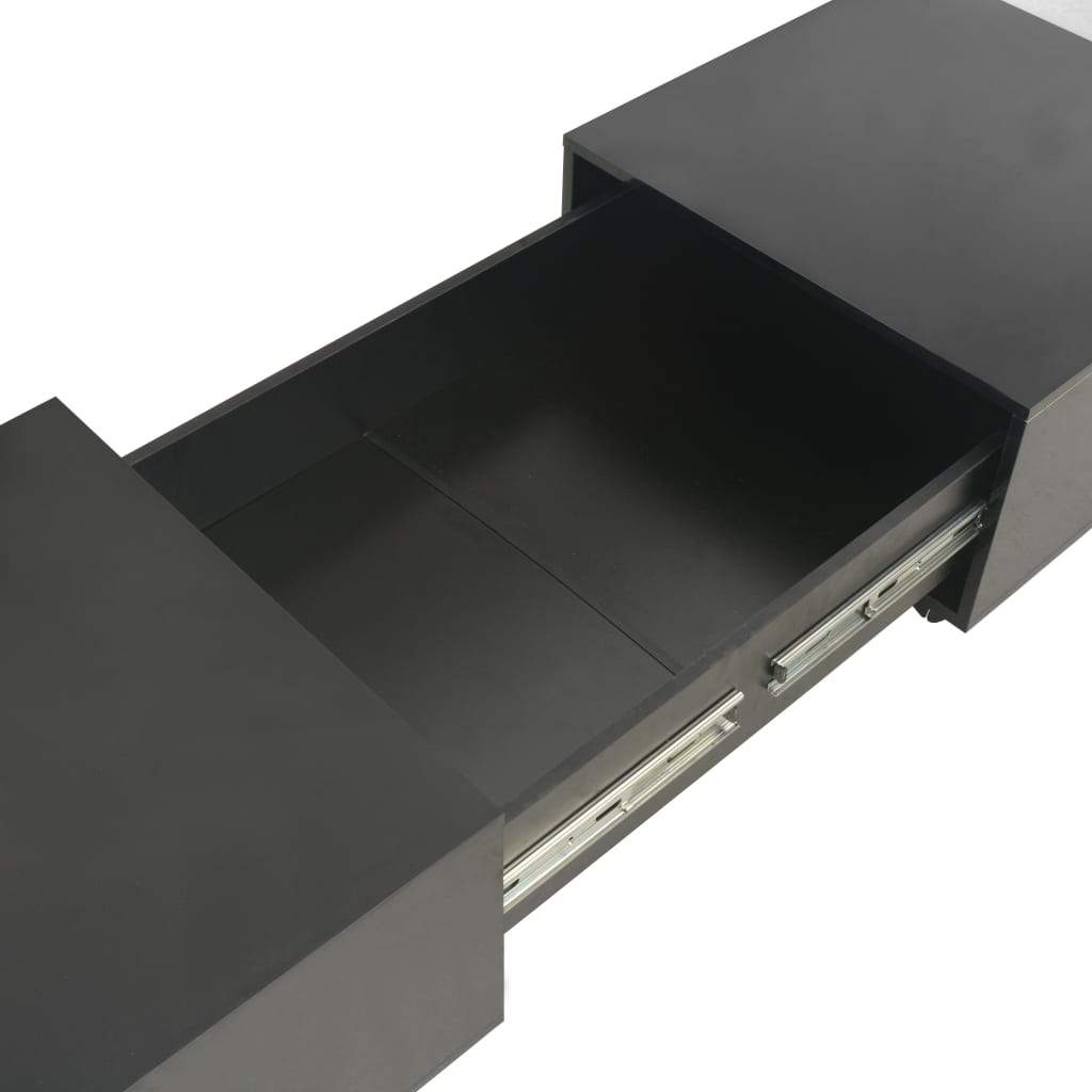 Coffee Table High Gloss Black 120x60x35 cm