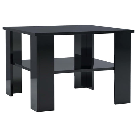 Coffee Table  High Gloss Black Chipboard