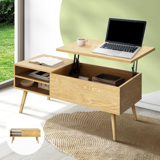 Coffee Table Lift Up Top Modern Tables Hidden Book Storage