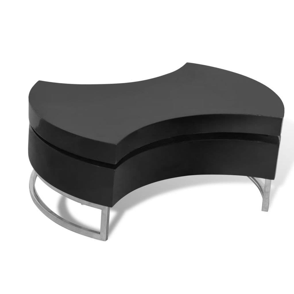 vidaxl50- Coffee Table Shape-Adjustable High Gloss Black