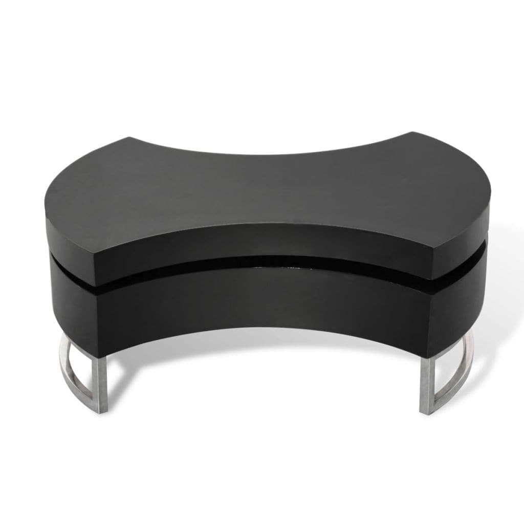 vidaxl50- Coffee Table Shape-Adjustable High Gloss Black