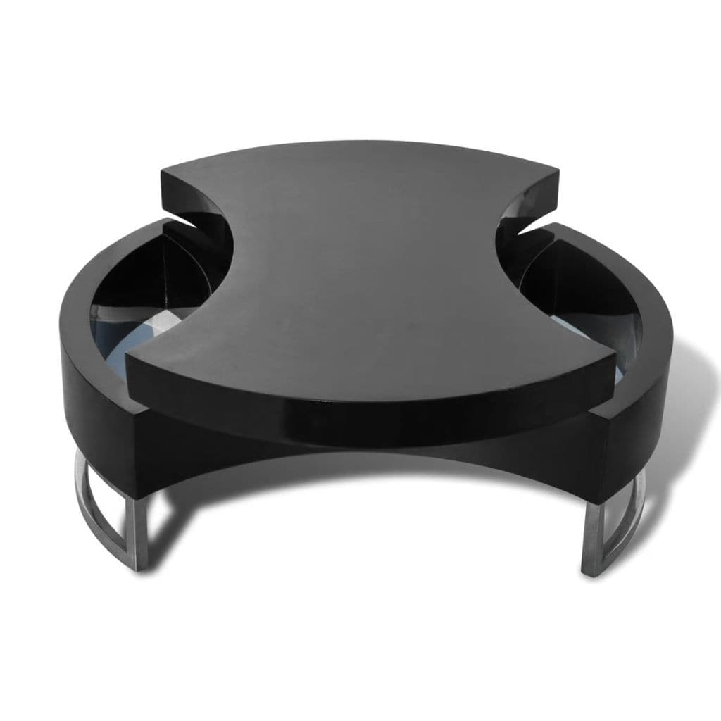 vidaxl50- Coffee Table Shape-Adjustable High Gloss Black