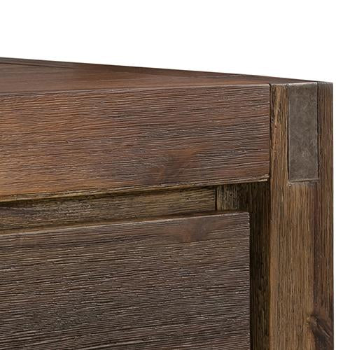 Living Room Coffee Table Solid Acacia Wood & Veneer 2 Drawers Storage Chocolate Colour