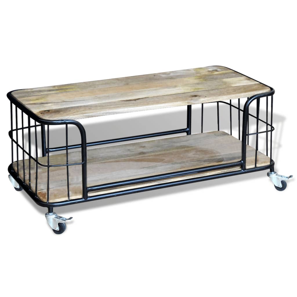 Coffee Table Solid Mango Wood 100x50x35 cm