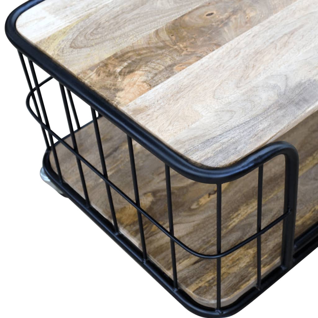 Coffee Table Solid Mango Wood 100x50x35 cm