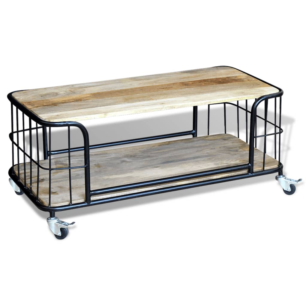 Coffee Table Solid Mango Wood 100x50x35 cm