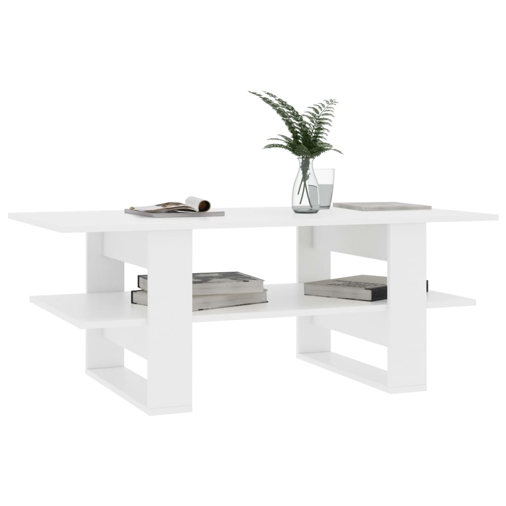 Coffee Table White 110x55x42 cm Chipboard