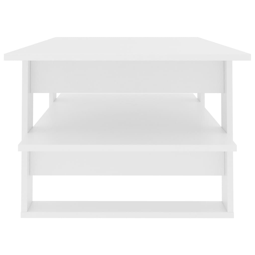 Coffee Table White 110x55x42 cm Chipboard