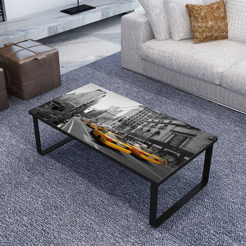 vidaxl25- Coffee Table With Glass Top Rectangular