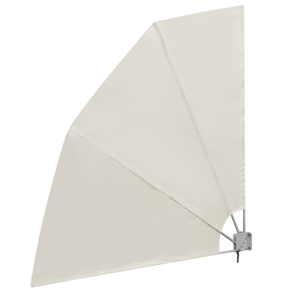 Collapsible Balcony Side Awning Cream 210x210 cm