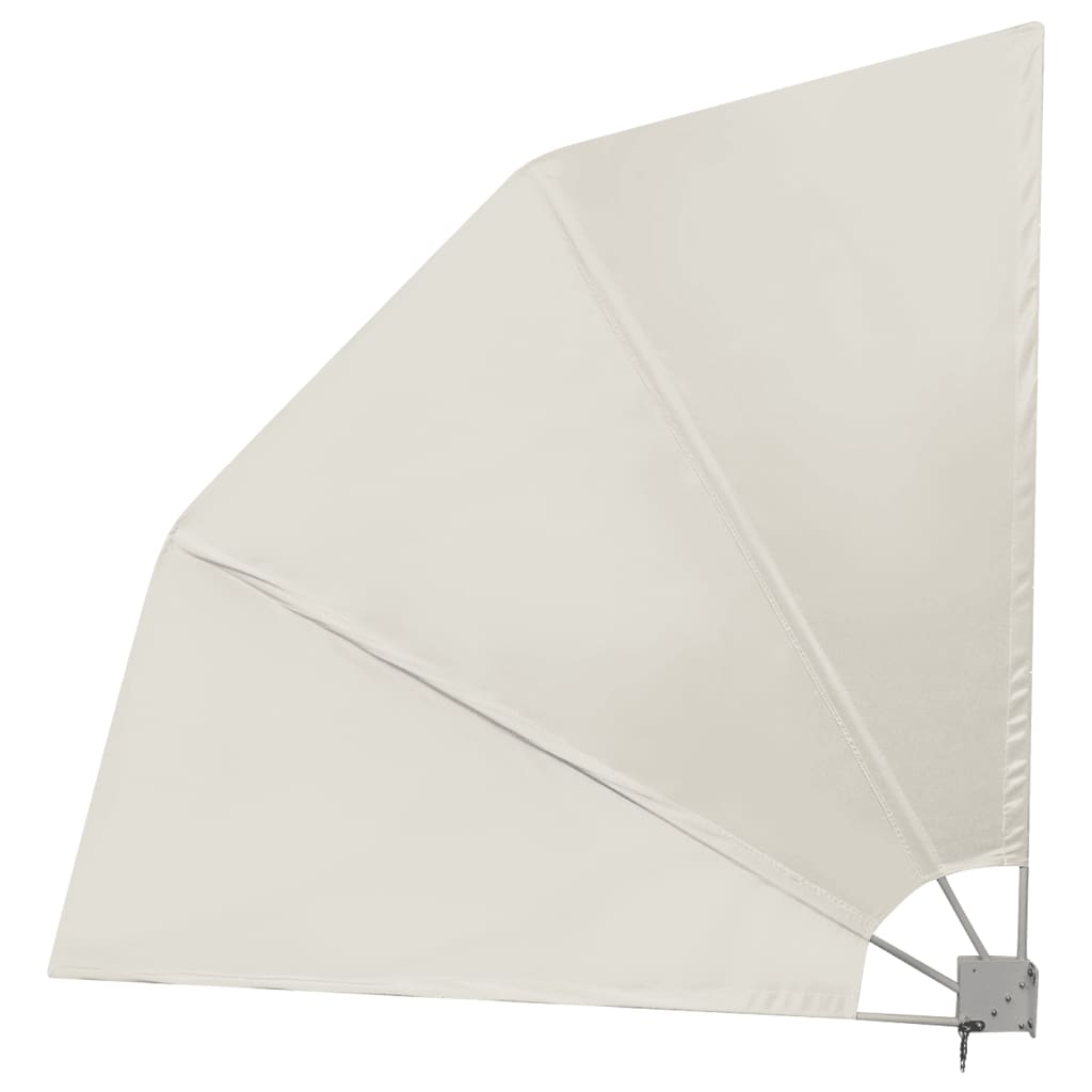 Collapsible Balcony Side Awning Cream 210x210 cm