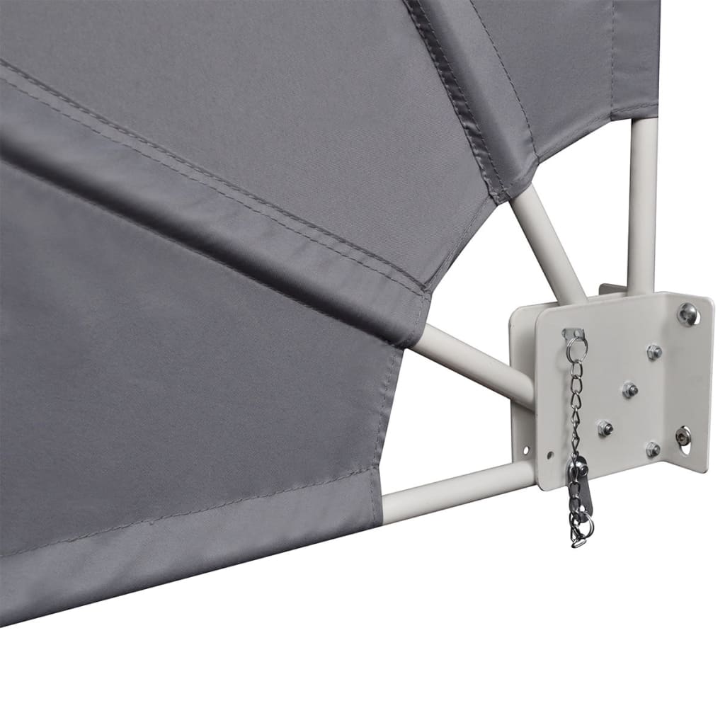 Collapsible Balcony Side Awning Grey 160x240 cm