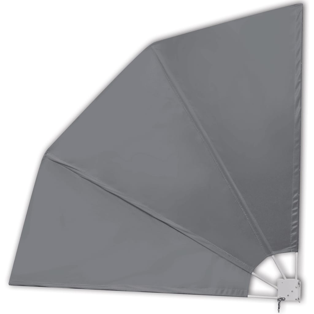 Collapsible Balcony Side Awning Grey - Simple deals