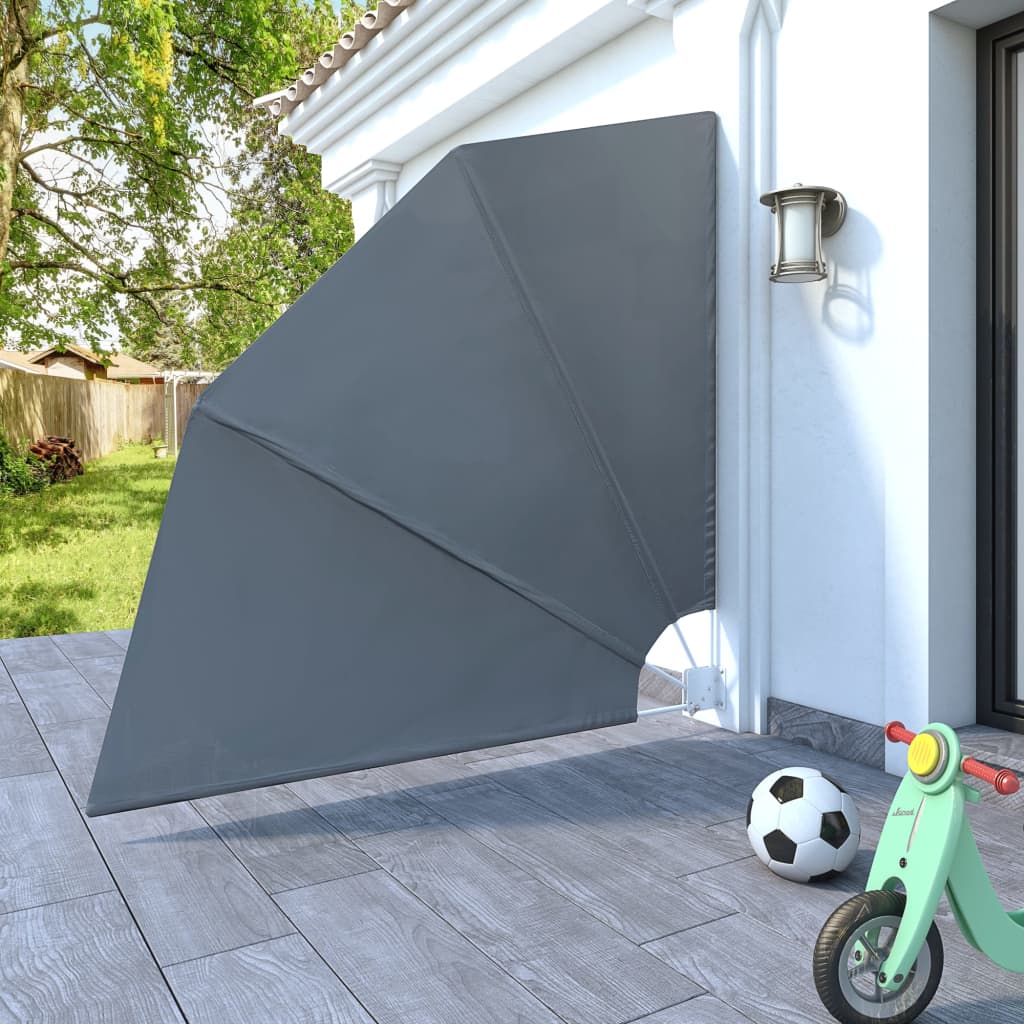 Collapsible Balcony Side Awning Grey - Simple deals