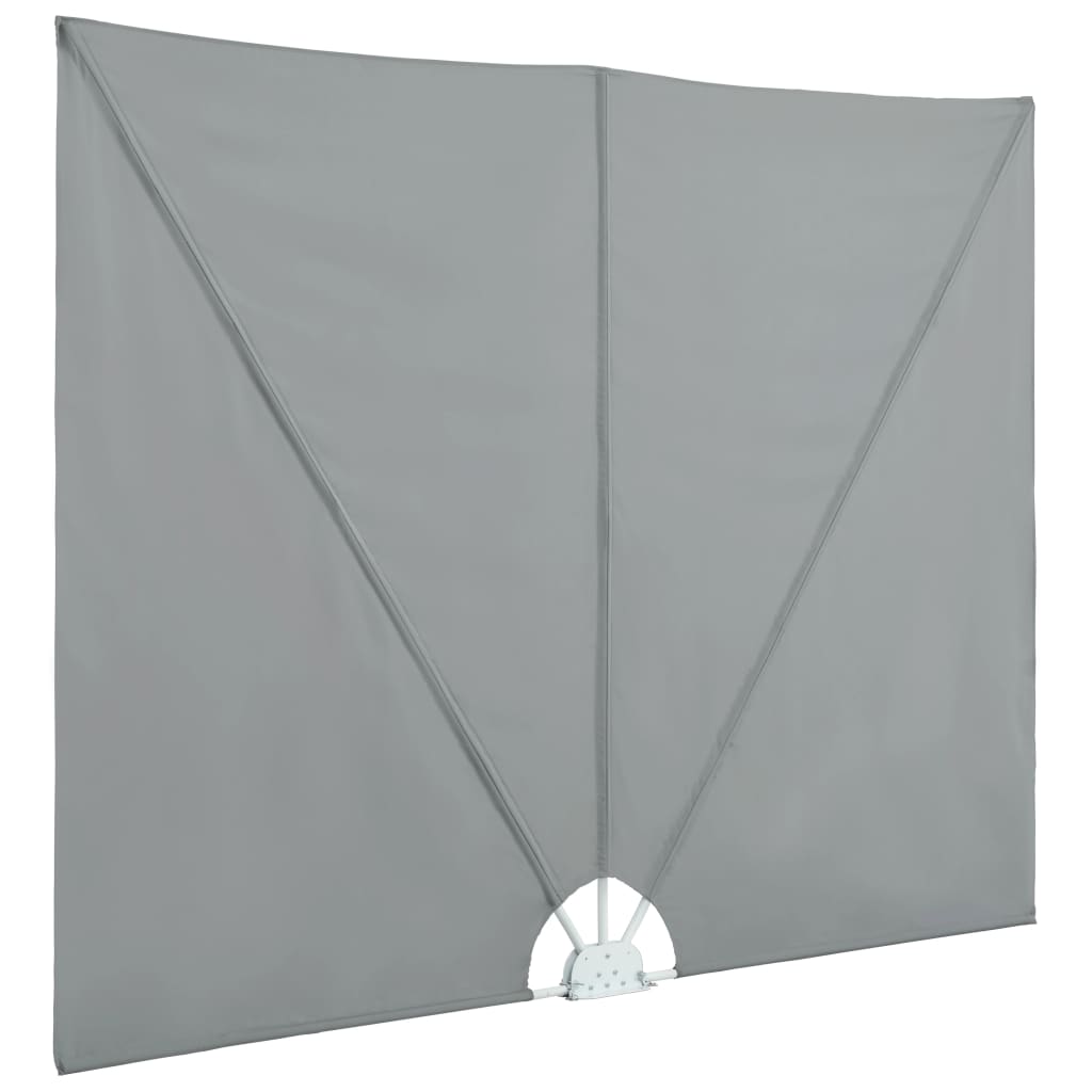Collapsible Terrace Side Awning Grey 300x200 cm