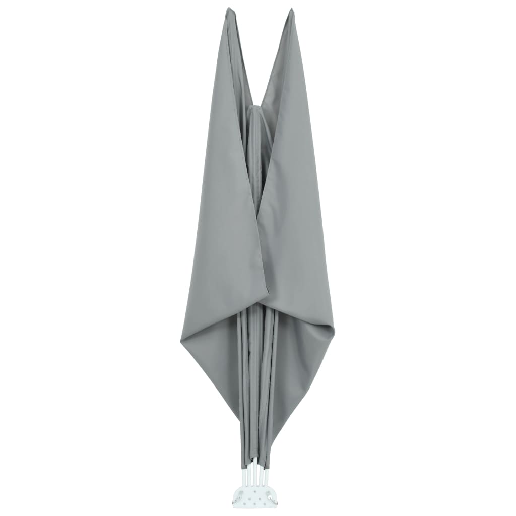 Collapsible Terrace Side Awning Grey 300x200 cm