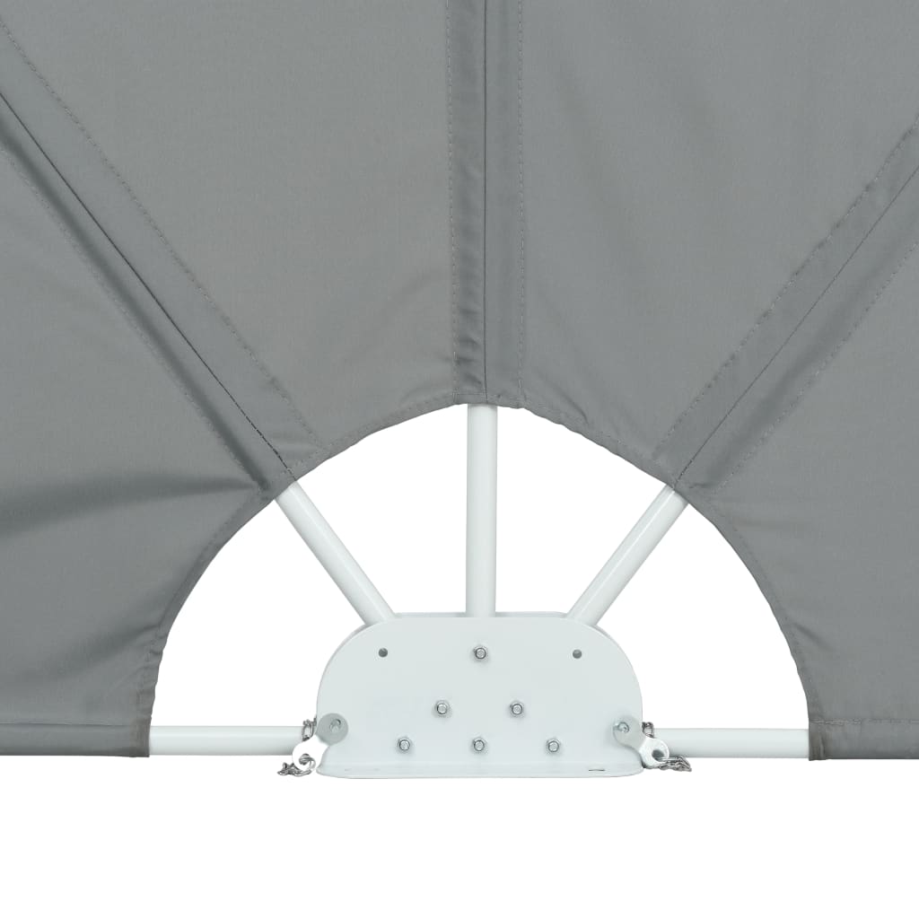 Collapsible Terrace Side Awning Grey 300x200 cm