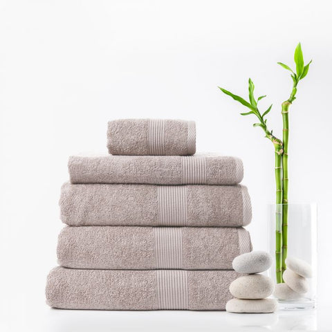 Comfort Cotton Bamboo Towel 5 Piece Set - Champagne