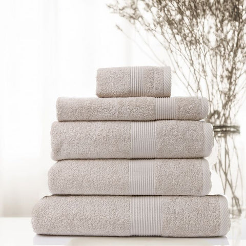 Comfort Cotton Bamboo Towel 5pc Set - Beige