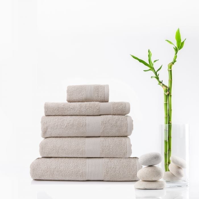 Comfort Cotton Bamboo Towel 5pc Set - Beige