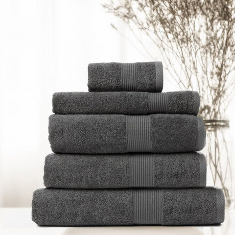 Comfort Cotton Bamboo Towel 5pc Set - Granite