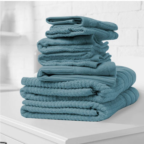 Comfort Eden Egyptian Cotton 600 GSM 8 Piece Towel Pack Turquoise