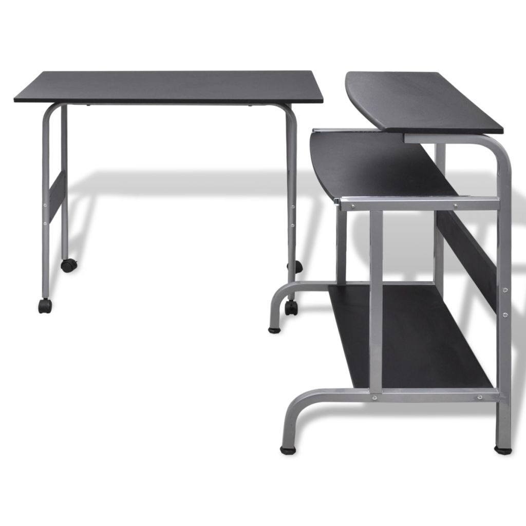 Computer Desk Adjustable Workstation Black