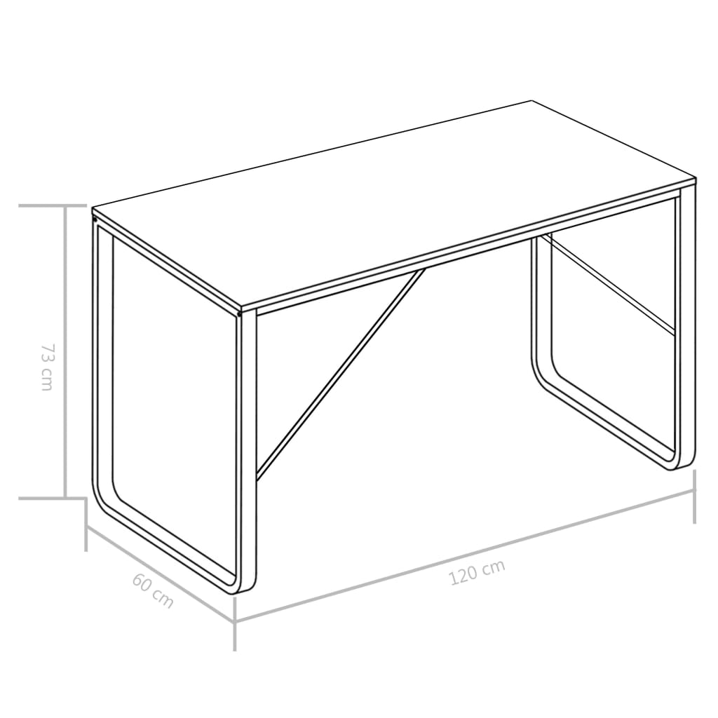 Computer Desk Black 120x60x73 cm