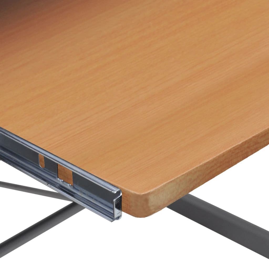 vidaxl35- Computer Desk Workstation With Pull Out Keyboard Tray Brown