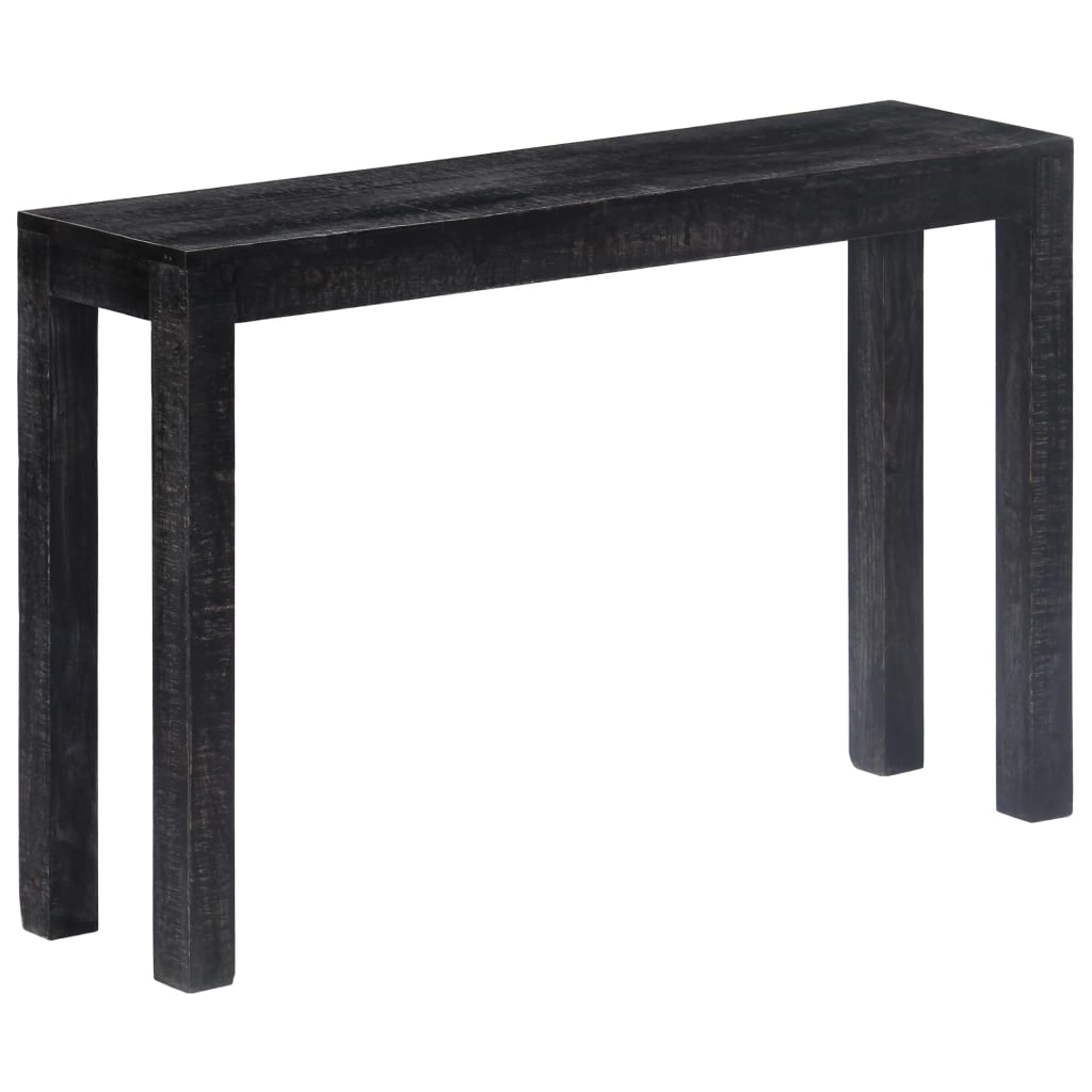 Console Table Black 118x30x76 cm Solid Mango Wood