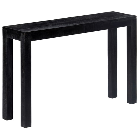 Console Table Black 118x30x76 cm Solid Mango Wood