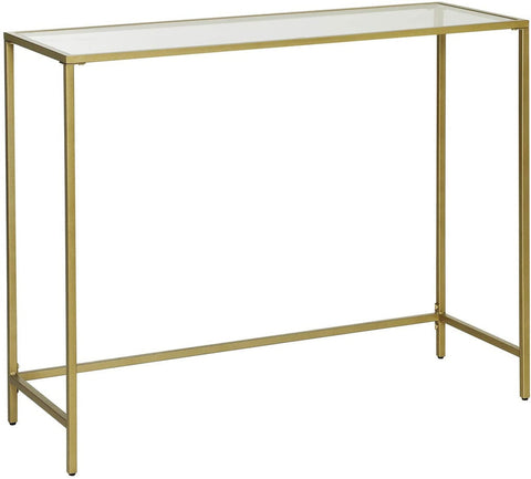 Console Table with Tempered Glass Golden LGT26G