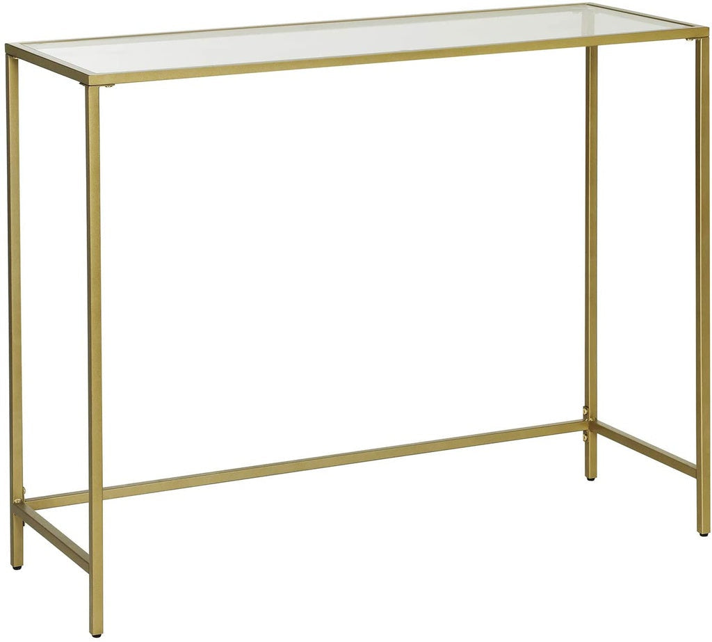 Console Table with Tempered Glass Golden LGT26G