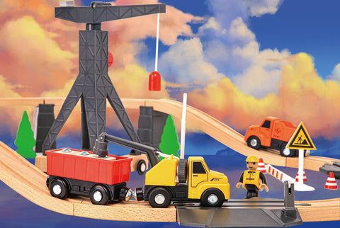 Construction Yard Train Set 35Pcs