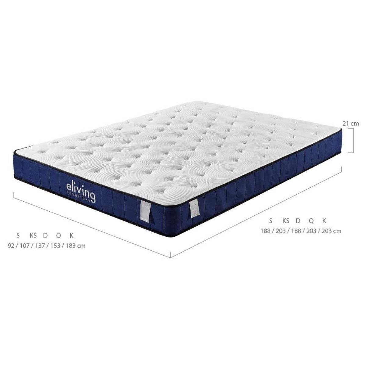 Furniture > Mattresses Cool Gel Memory Foam Mattress 5 Zone Pocket Spring - King