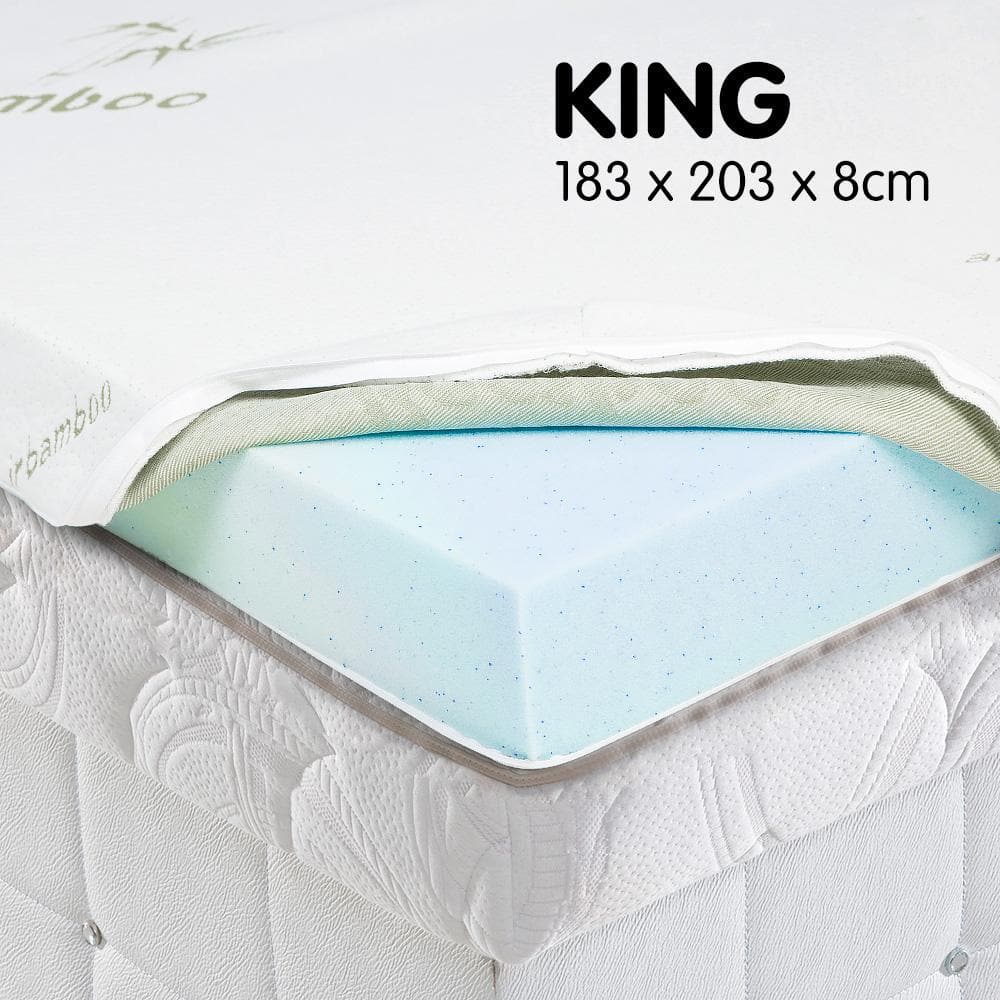 Cool GEL Memory Foam Mattress Topper - King