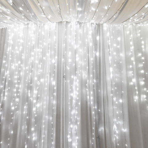 Lighting Cool white LED Curtain Fairy Lights Wedding Indoor Outdoor Xmas Garden Party Decor