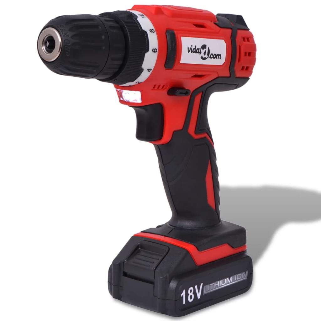 vidaxl30- Cordless Drill Driver Kit with 18 V Li-ion Batteries