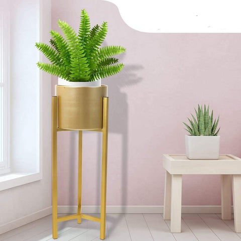 garden / agriculture Corner Shelving Indoor Outdoor Plant Stand Small Gold