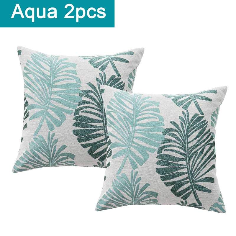 Home & Garden > Others Cotton Linen Tropical Palm Cushion Covers 2pcs Pack
