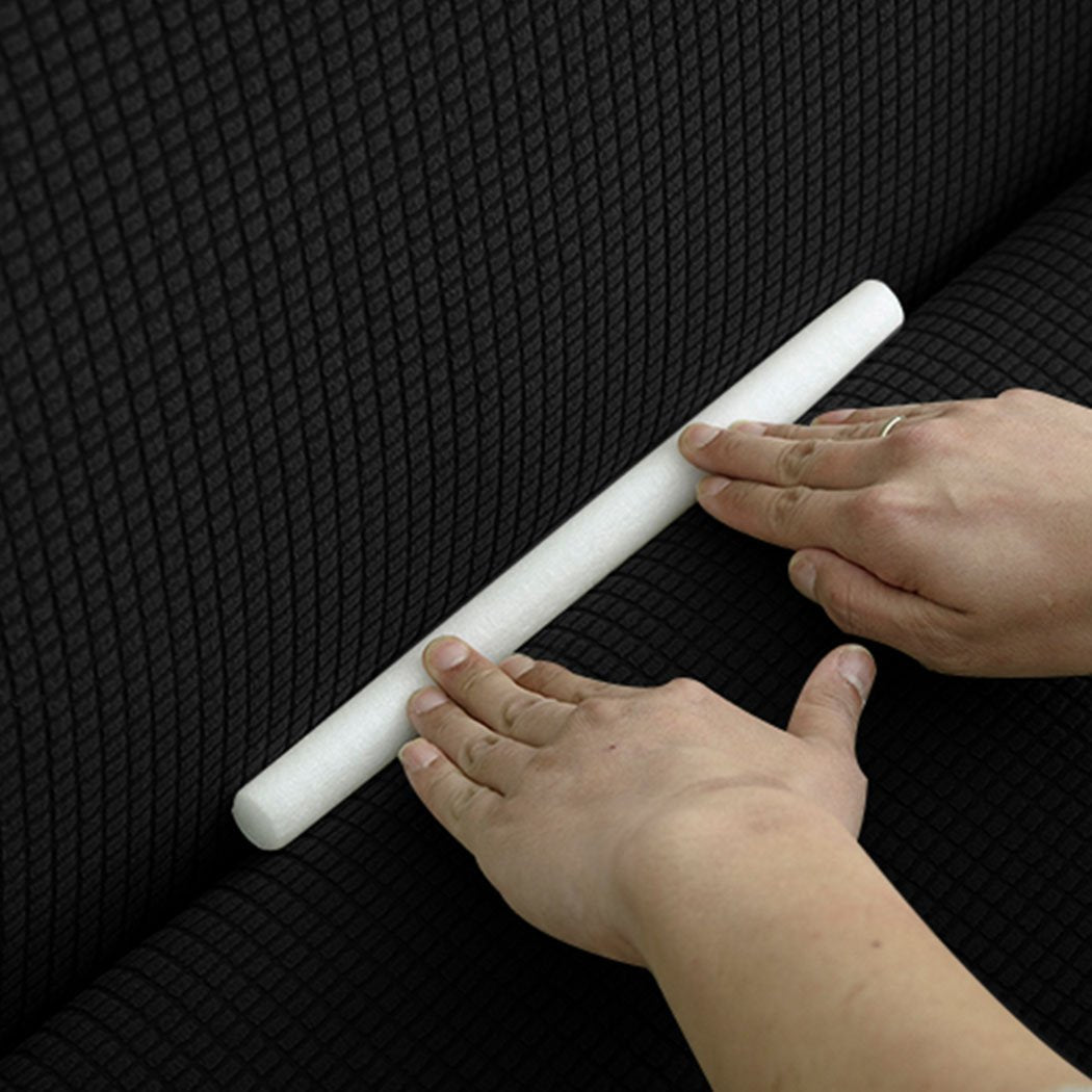 living room Couch Stretch Sofa Lounge Cover 3 Seater Black