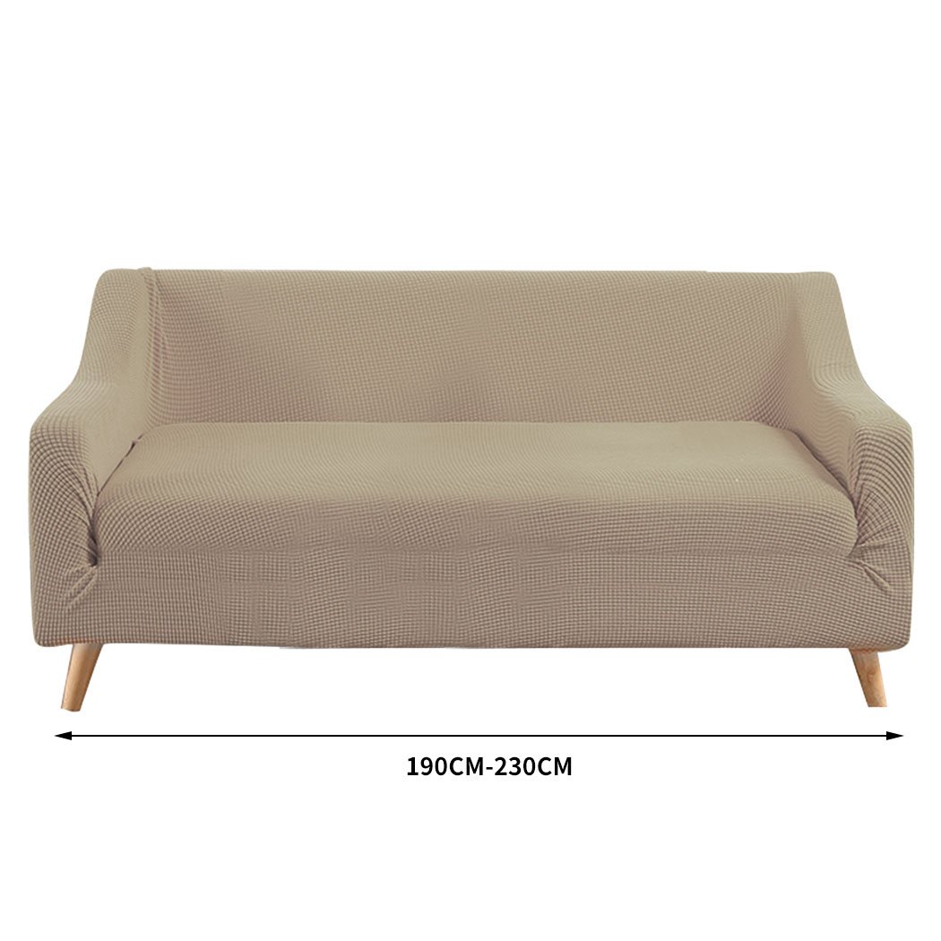 living room Couch Stretch Sofa Lounge Cover 3 Seater Sand
