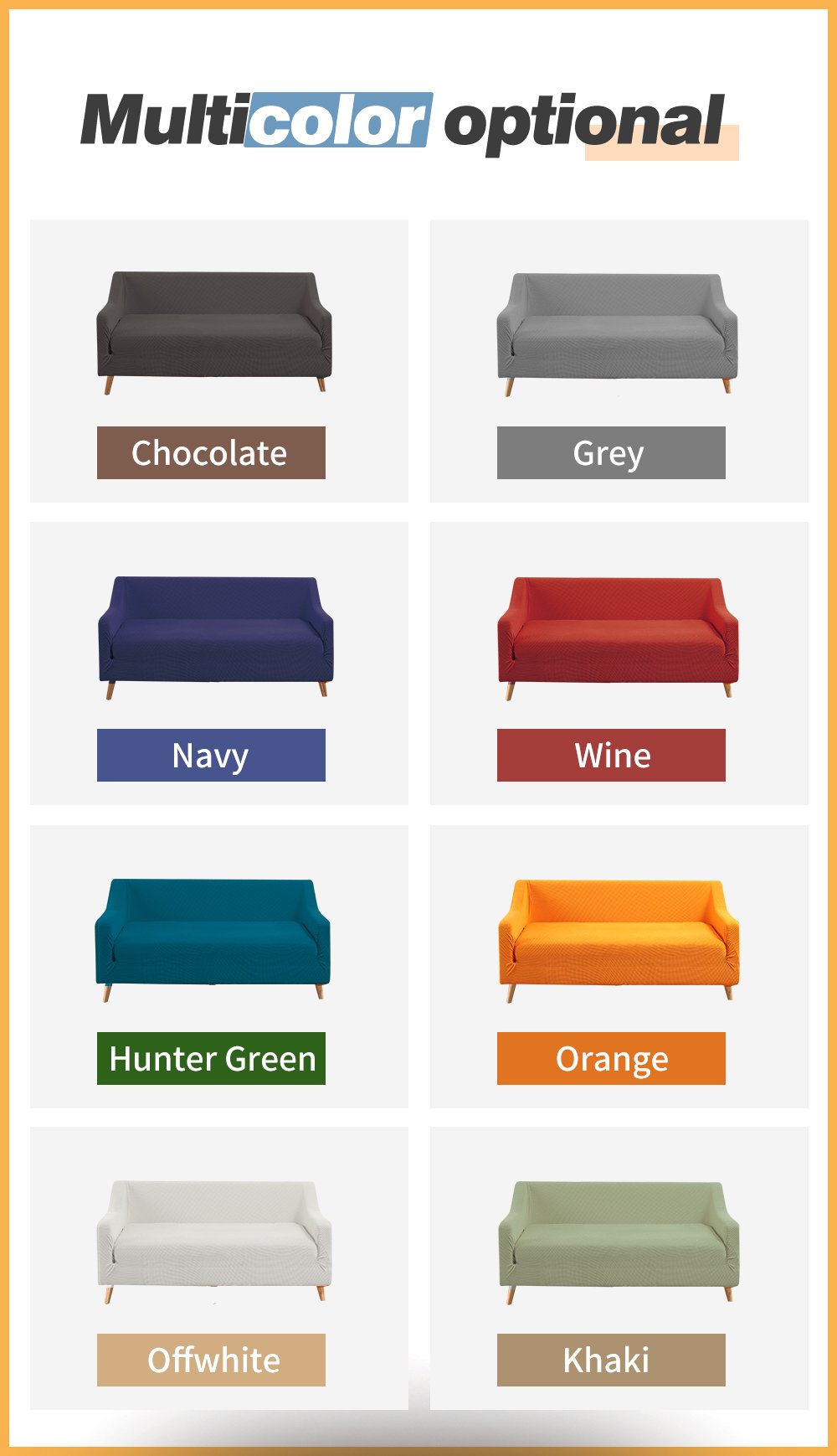 living room Couch Stretch Sofa Lounge Cover Protector Slipcover 2 Seater Chocolate