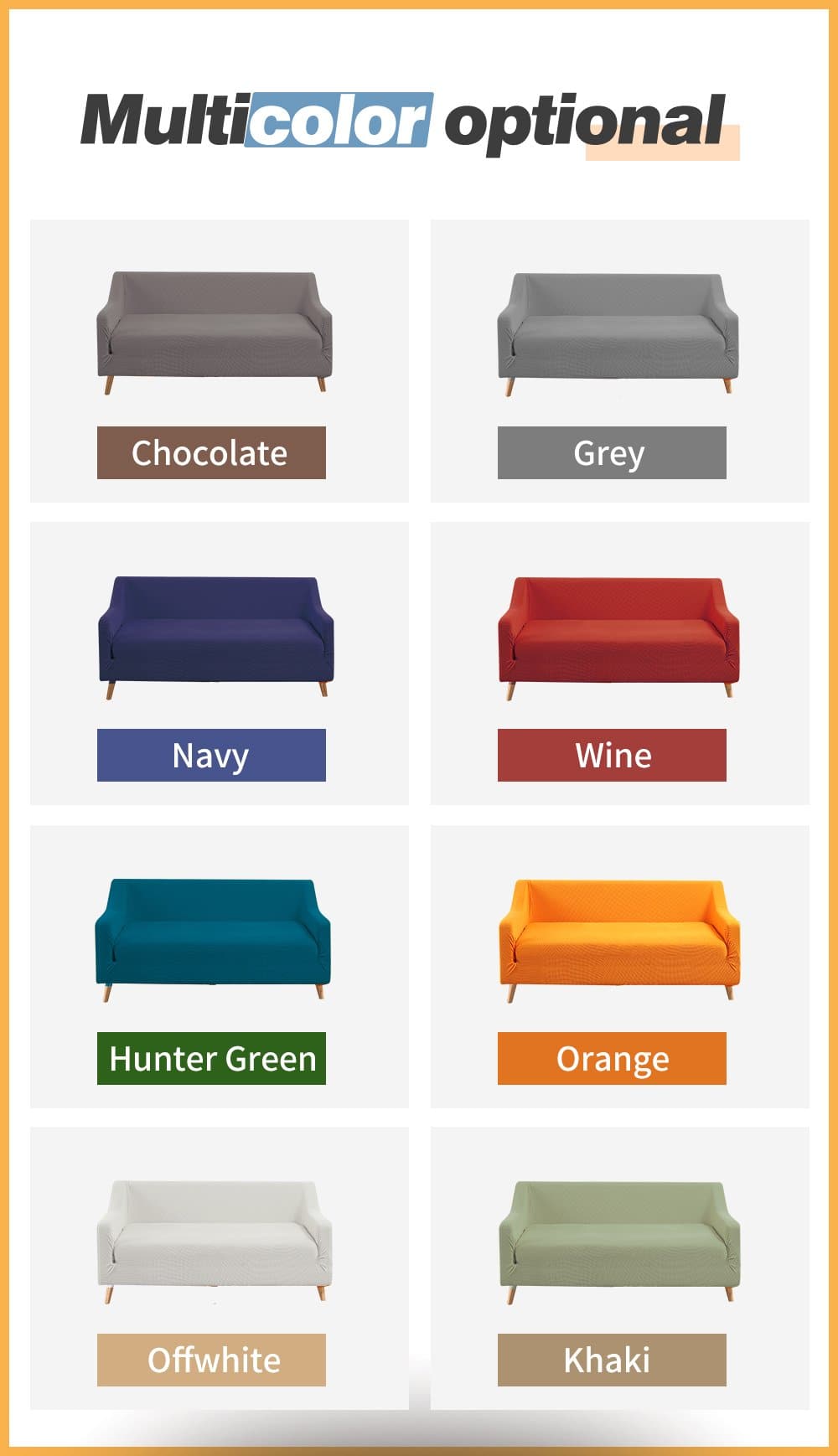 living room Couch Stretch Sofa Lounge Cover Protector Slipcover 2 Seater Off White