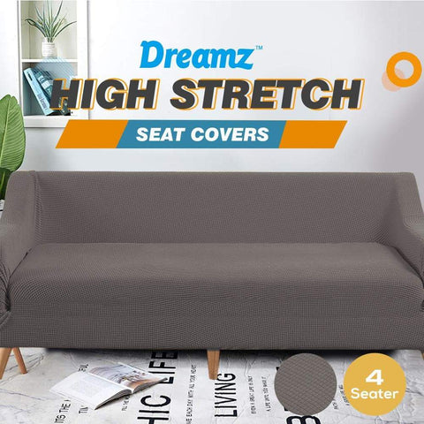 Couch Stretch Sofa Lounge Cover Protector Slipcover 4 Seater Chocolate